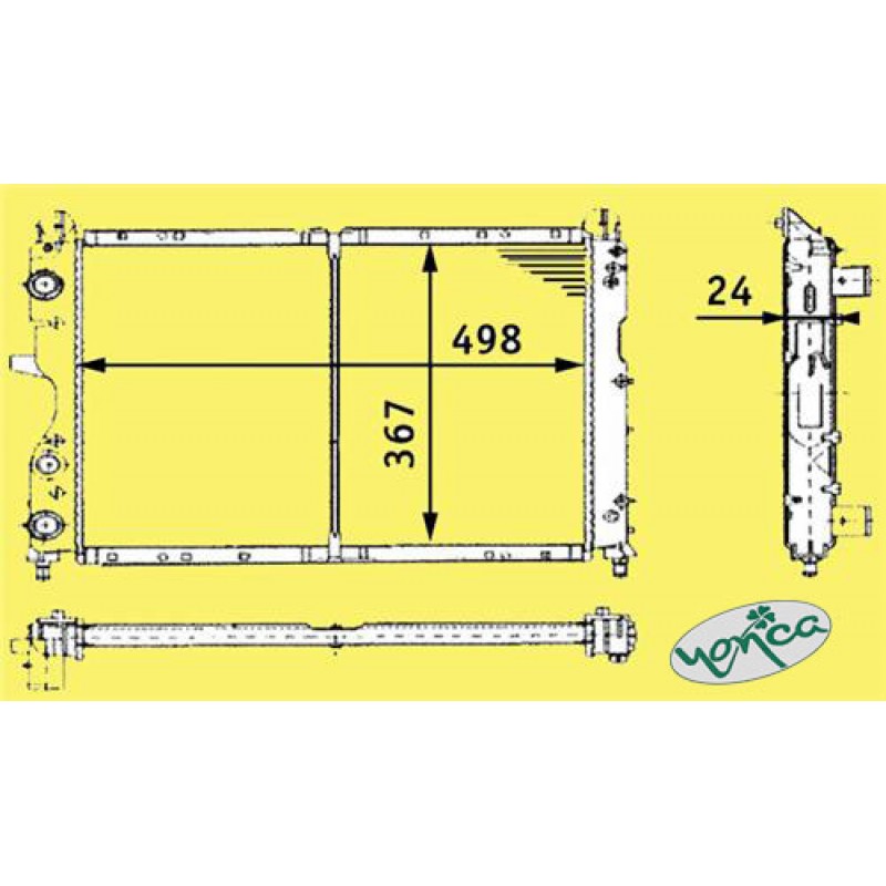 Radyat&ouml;r Tempra-Tipo 1.4İ-1.6İ (Mek+Ac+Klimasız) (500X378X34)