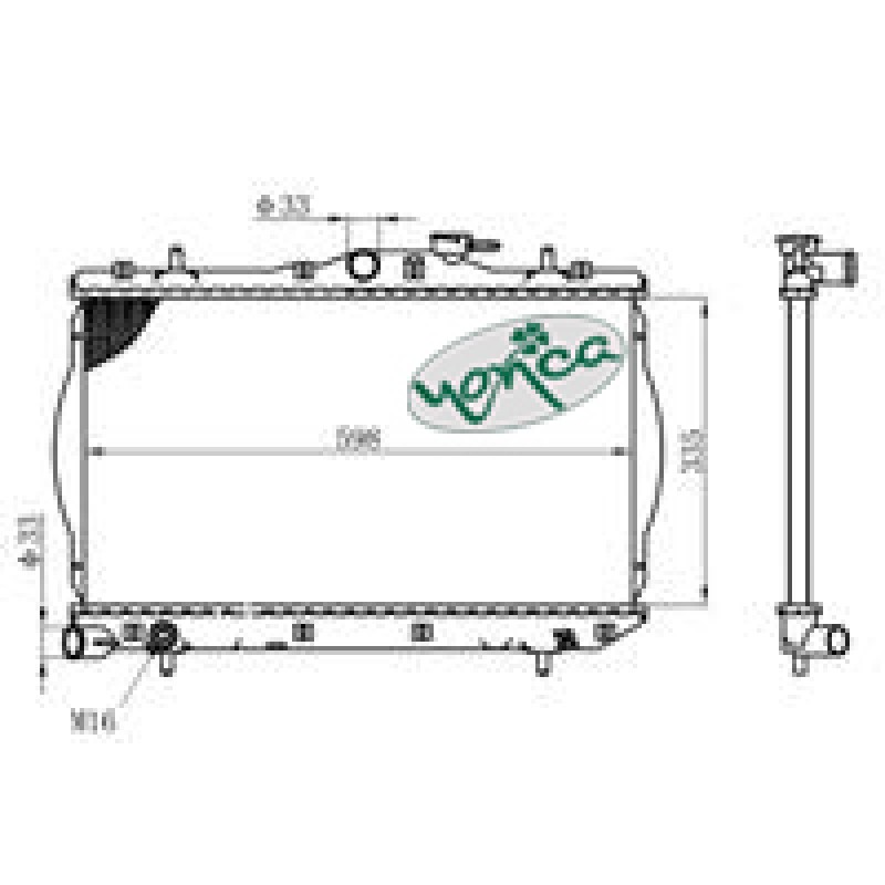 Radyatör Brazing Accent 1.3/1.5 (Ac+Klimasız+Mek) (335X598X16)